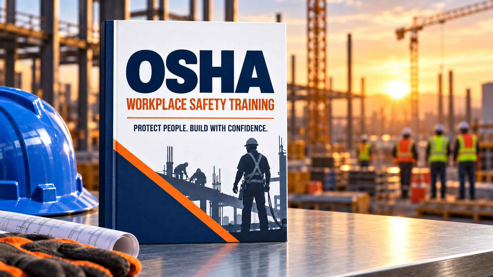 OSHA crane standards compliance guide with tower cranes on a construction site